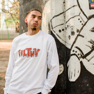 Filthy Raging Bull Long Sleeve Shirt (wht/red)